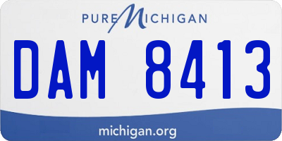 MI license plate DAM8413