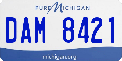 MI license plate DAM8421