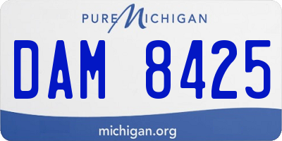 MI license plate DAM8425