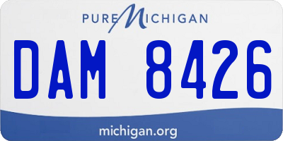 MI license plate DAM8426