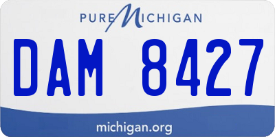 MI license plate DAM8427