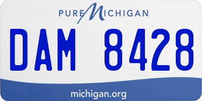 MI license plate DAM8428