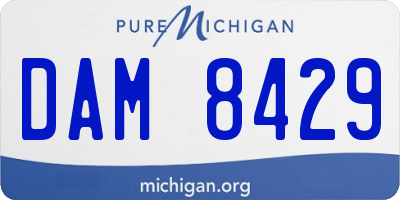 MI license plate DAM8429