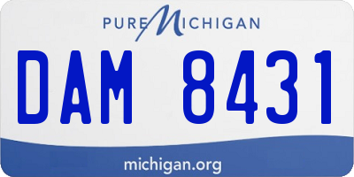 MI license plate DAM8431