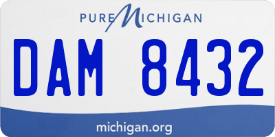 MI license plate DAM8432