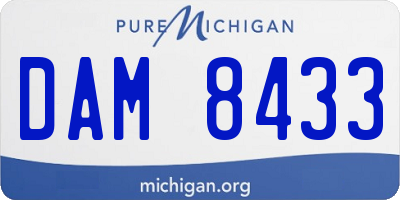 MI license plate DAM8433