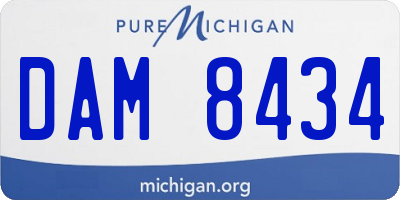 MI license plate DAM8434