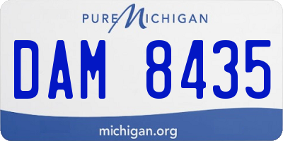 MI license plate DAM8435