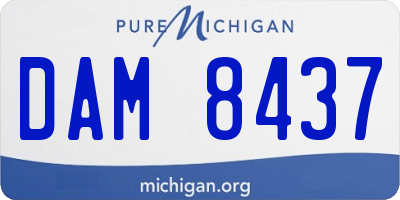 MI license plate DAM8437