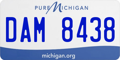 MI license plate DAM8438