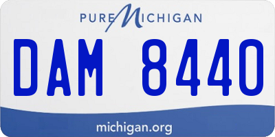 MI license plate DAM8440