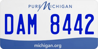 MI license plate DAM8442