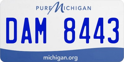 MI license plate DAM8443