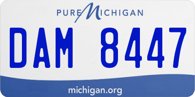 MI license plate DAM8447