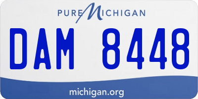 MI license plate DAM8448
