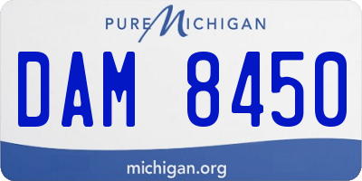 MI license plate DAM8450