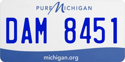 MI license plate DAM8451