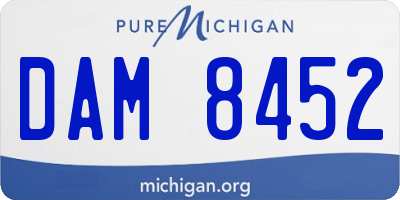 MI license plate DAM8452