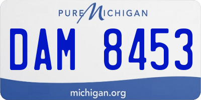 MI license plate DAM8453