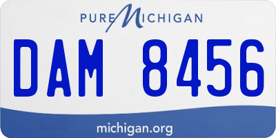 MI license plate DAM8456