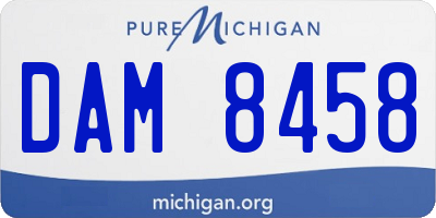 MI license plate DAM8458