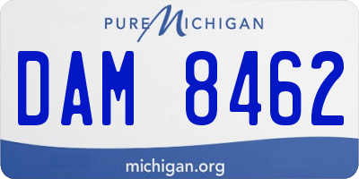 MI license plate DAM8462