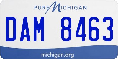 MI license plate DAM8463