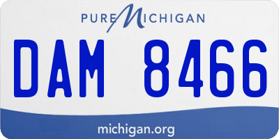 MI license plate DAM8466