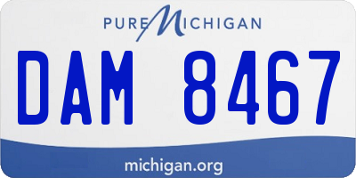 MI license plate DAM8467