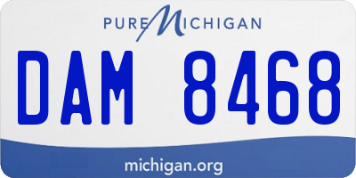 MI license plate DAM8468