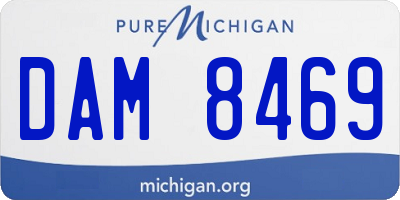 MI license plate DAM8469