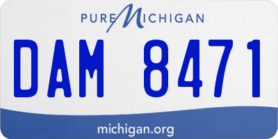 MI license plate DAM8471