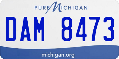 MI license plate DAM8473