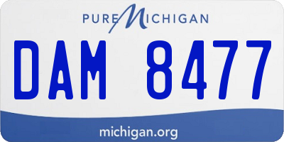 MI license plate DAM8477
