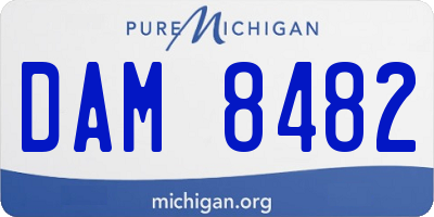 MI license plate DAM8482