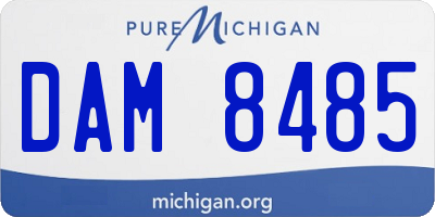 MI license plate DAM8485