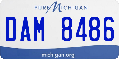 MI license plate DAM8486