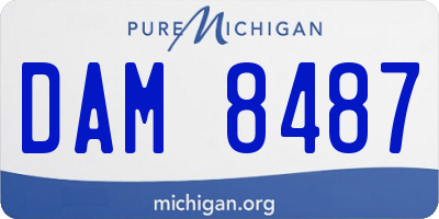 MI license plate DAM8487
