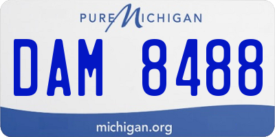 MI license plate DAM8488
