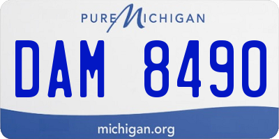 MI license plate DAM8490