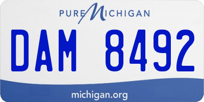 MI license plate DAM8492