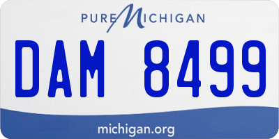 MI license plate DAM8499