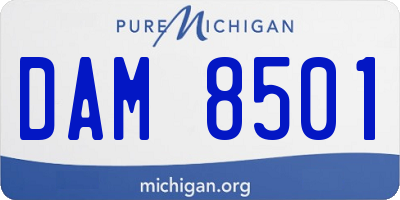MI license plate DAM8501