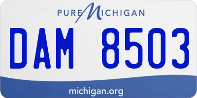 MI license plate DAM8503