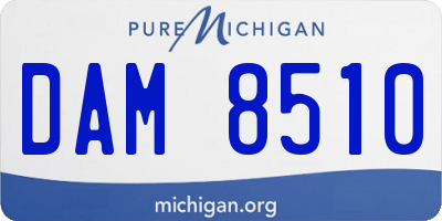 MI license plate DAM8510