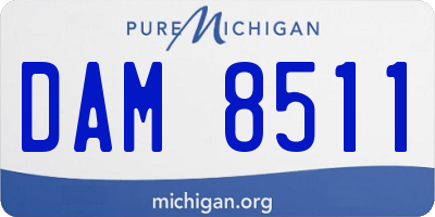 MI license plate DAM8511