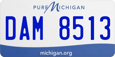 MI license plate DAM8513