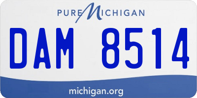 MI license plate DAM8514