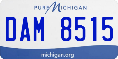 MI license plate DAM8515