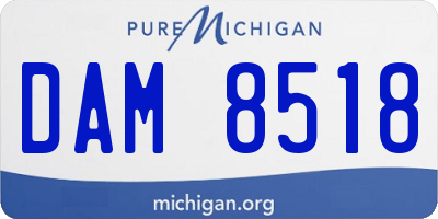 MI license plate DAM8518